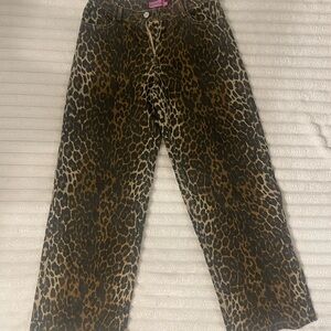 Edikted Animal Print Jeans